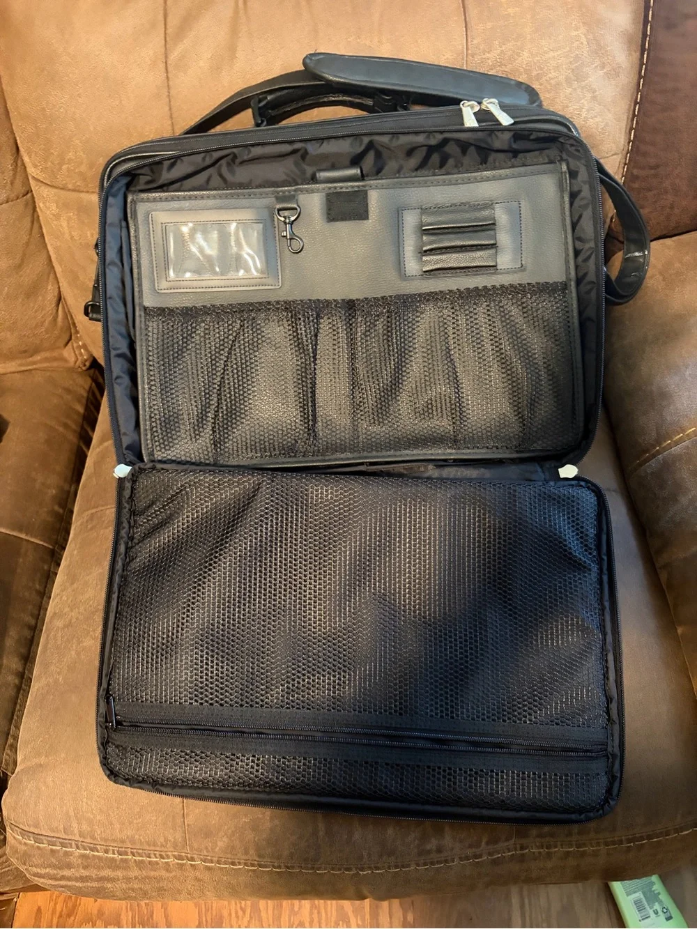 Men's👨🏻‍🦱Case-Tek Inc Chicago IL Black Leather Computer Briefcase💼17